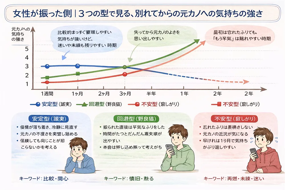 女性が振った側｜別れてからの男心の傾向